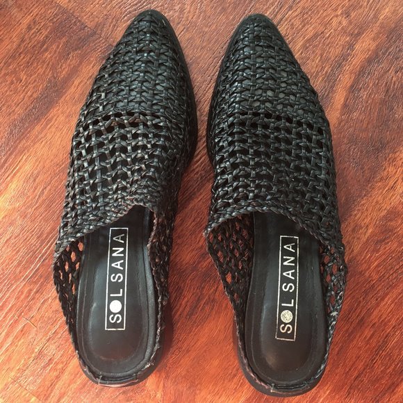 Sol Sana Parker black woven leather mules - Picture 4 of 9